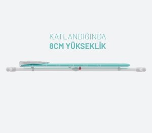 Standart Ütü Masası - Turkuaz - 42X120 CM - Geniş Ütüleme Yüzeyi