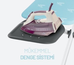 Ütü Masası - Mavi - 45X115 CM - Geniş Ütüleme Yüzeyi